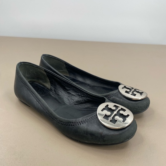 Tory Burch Black Ballet Flats size 6.5 - Picture 3 of 8